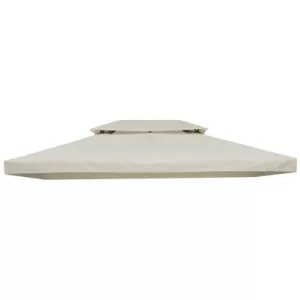 Image of Outsunny 3x4 m 2-Tier Waterproof Gazebo Replacement Top-Cream-White