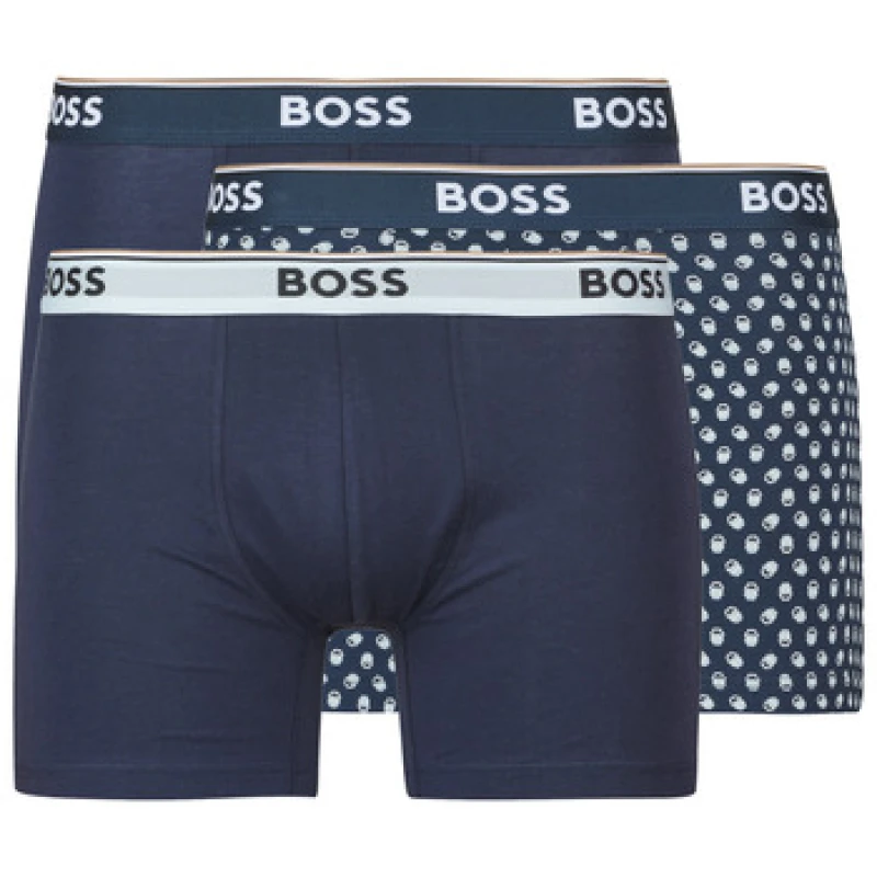Image of BOSS BoxerBr 3P Power Des mens Boxer shorts in Blue