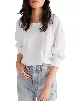 Free People Cotton Fade Into You Long Sleeve Top