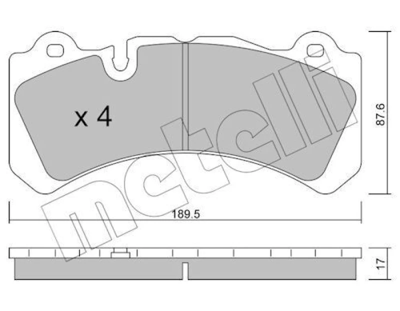 Image of METELLI Brake pad set METELLI 22-1328-0