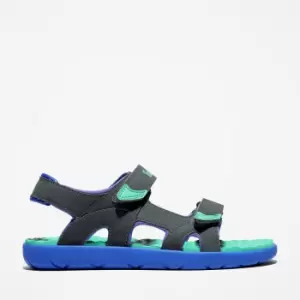 Image of Timberland Perkins Row Double-strap Sandal For Toddler In Green Grey Kids, Size 5