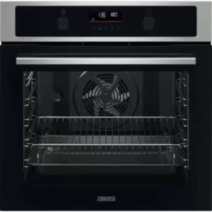 image of Zanussi ZOPND7XN Built In Electric Single Oven - Stainless Steel / Black - A+ Rated