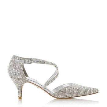 image of Dune London Captivated Heeled Sandals - Silver Syn 380