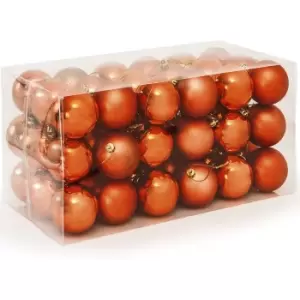 Image of Christmas Baubles 54Pcs Copper