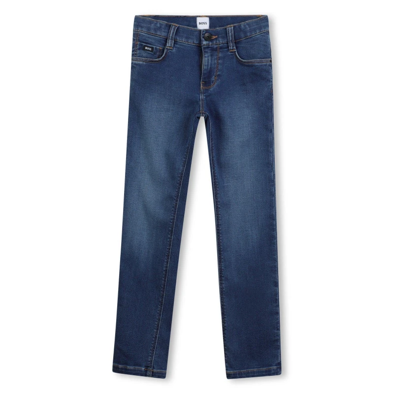Image of Boss Kids Straight Jeans, Straight Fit Blue male 4 Yrs