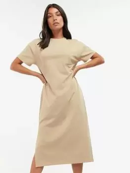 Image of Barbour International Reign Dress - Beige, Beige, Size 12, Women