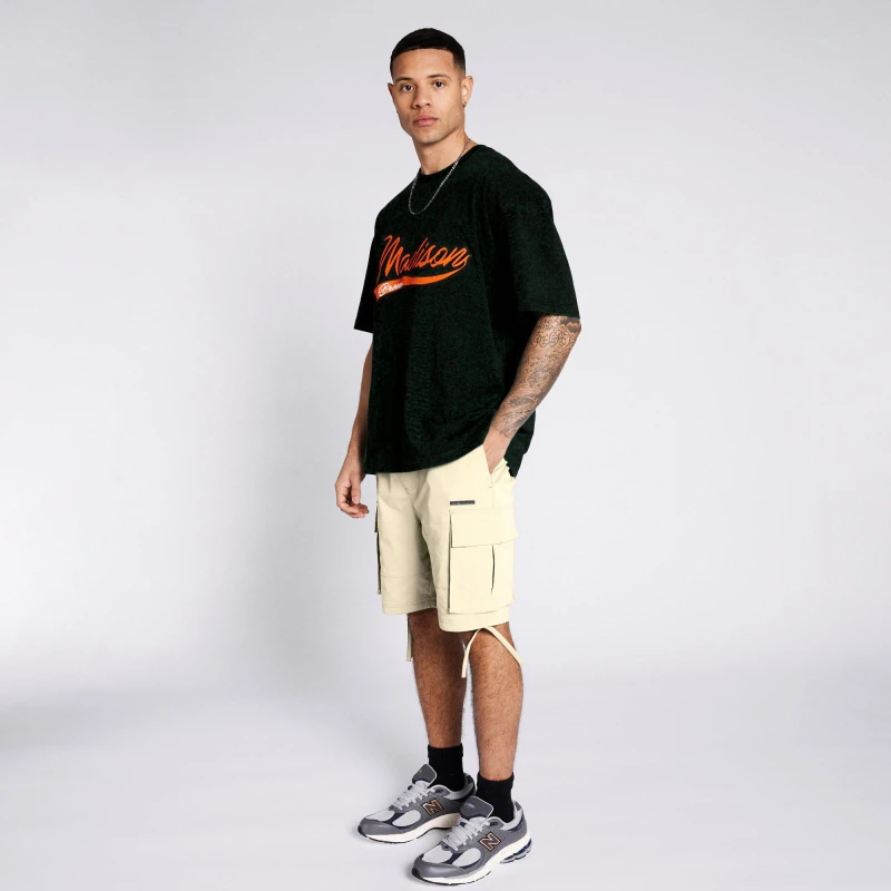 Image of Madison Barclay Broadway Cargo Shorts Mens - Cream Cream XS