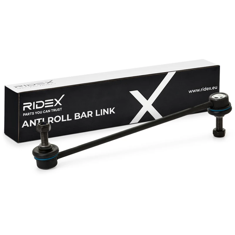 Image of RIDEX 3229S0106 Anti-roll bar link Front axle both sides Steel Link Stabiliser (3229)