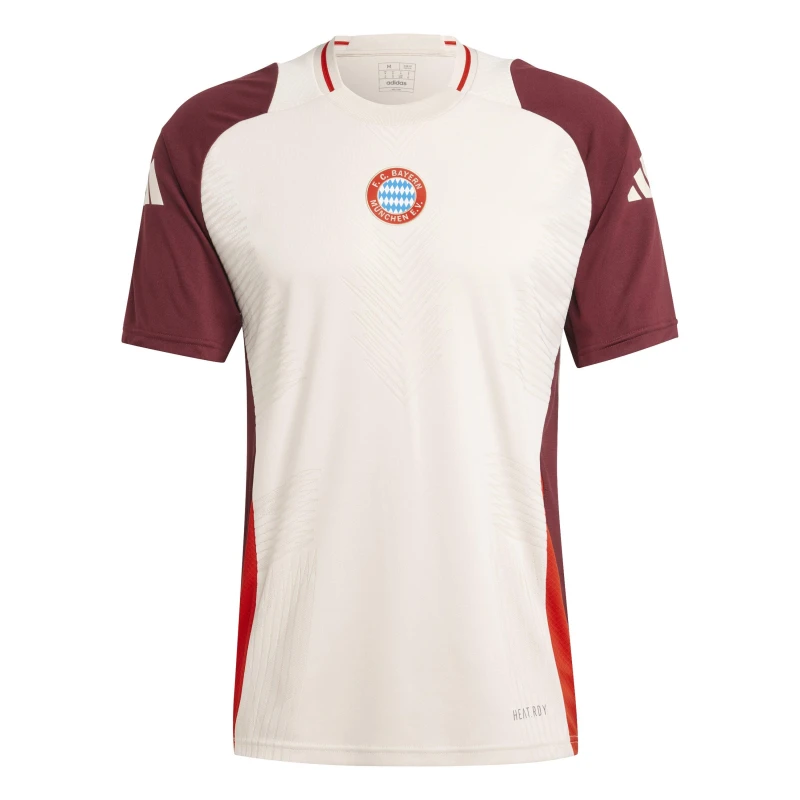 Image of adidas Mens Bayern Munich Long Sleeve Performance T-Shirt Linen/Shared male S