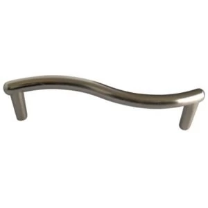 Image of BQ Satin Nickel Effect Wave Furniture Pull Handle Pack of 6