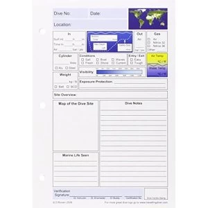 Image of Blank Logbook Refill Diving Logbook Refill Pack Loose-leaf 2012