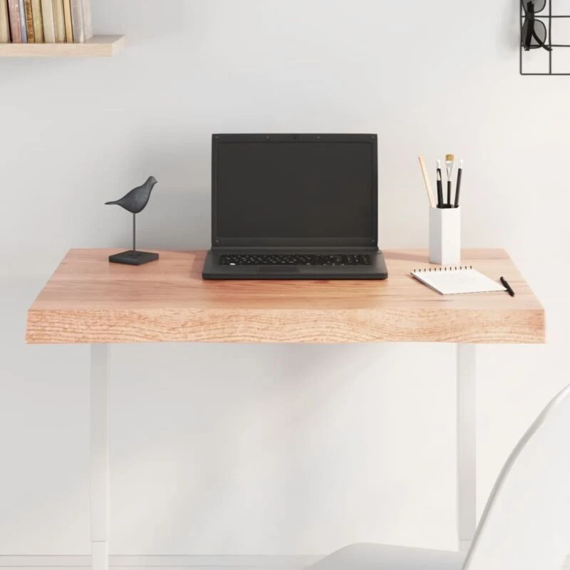 Image of VIDAXL Vidaxl - Table Top Light Brown 80x40x(2-6) cm Treated Solid Wood Live Edge 8720845816612
