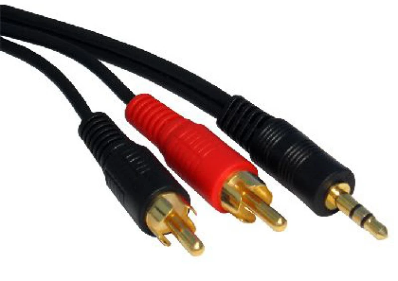 Image of Cables Direct 2TR-305 audio cable 5m 3.5mm 2 x RCA Black