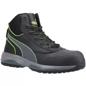 Image of Puma Mens Leather Safety Boots (11 UK) (Green/Black)