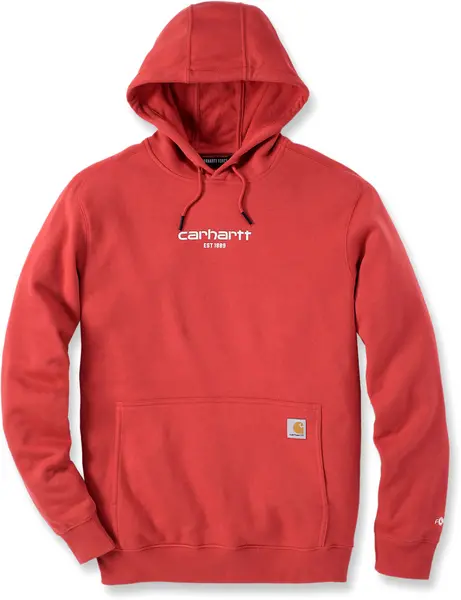 Image of Carhartt Lightweight Logo Graphic Hoodie, red, Size 2XL