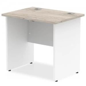 Image of Trexus Slim Rectangular Desk Panel End Leg 800x600mm Grey OakWhite Ref