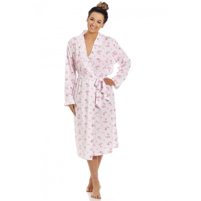 Image of Camille 100% Cotton Lightweight Floral Wrap Pink female 10-12