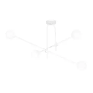 Image of Borg White Globe Ceiling Light with White Glass Shades, 4x E14