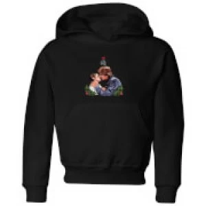 Image of Star Wars Mistletoe Kiss Kids Christmas Hoodie - Black - 11-12 Years