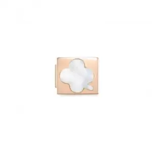 image of Classic Glam Rose Gold Stones Link Charm 230502/02