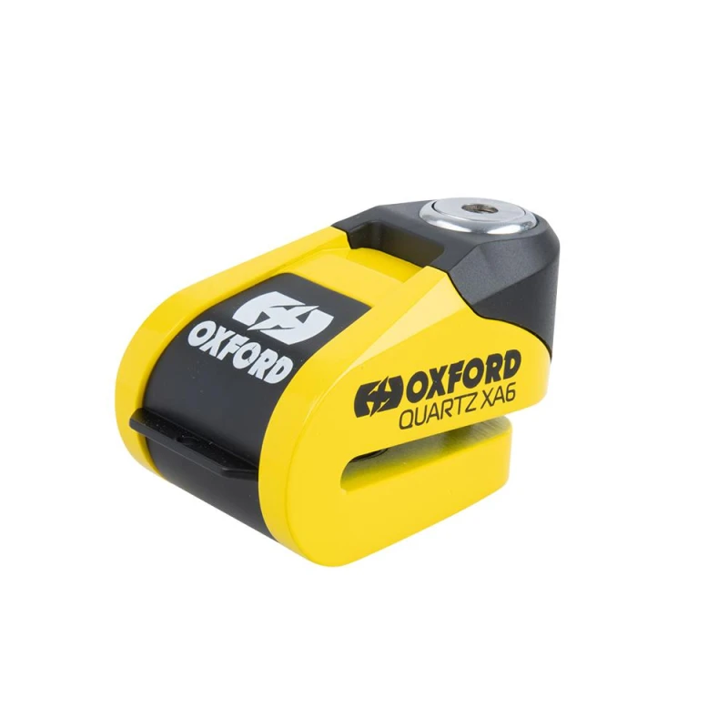 Image of Oxford Quartz XA6 Alarm Disc Lock (6mm pin) Yellow Black