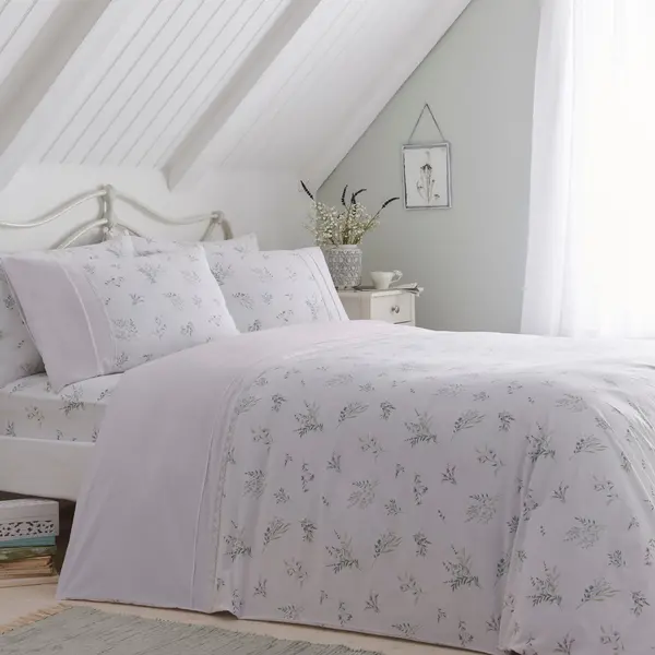 Image of Dreams and Drapes Decorative Chloe Duvet Cover and Pillowcase Set Purple