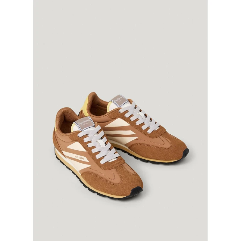 Image of Pepe Jeans Jane Brand Trainers Cognac Leather/Suede 41 (7)