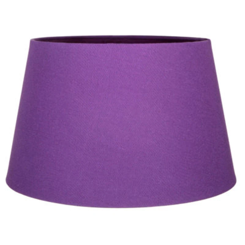 Image of Happy Homewares Traditional 30Cm Purple Linen Fabric Drum Table/pendant Shade 60W Maximum