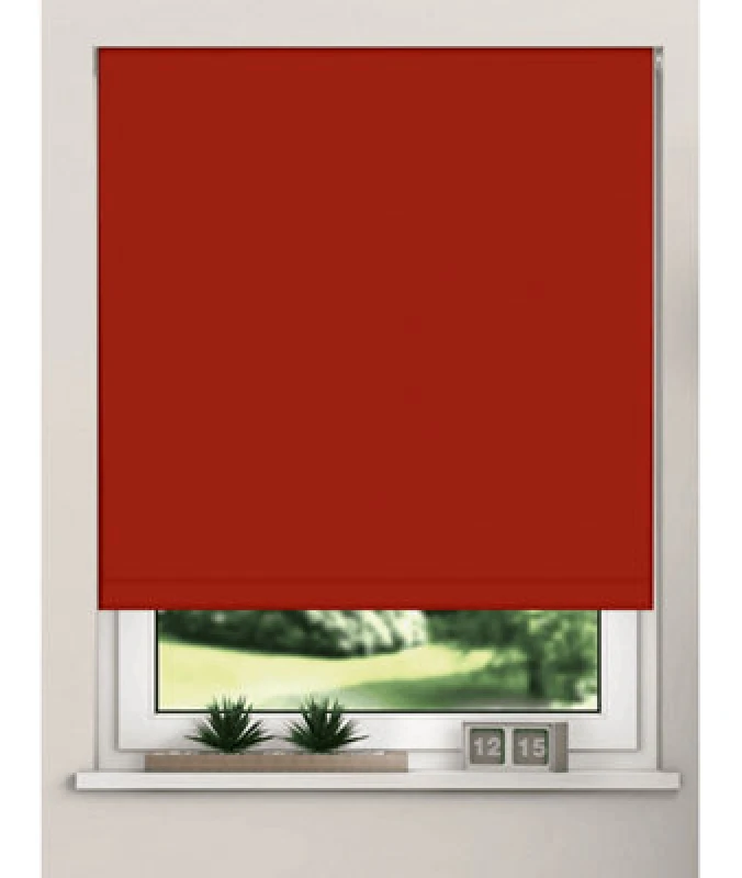 Image of Thermal Blackout Roller Blinds 175Cm Drop X Width 80Cm Red