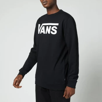 image of Vans Mens Classic Crewneck Sweatshirt - Black/White - XXL