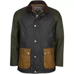 Image of Barbour Beacon Wax Patch Bedale Jacket - Blue