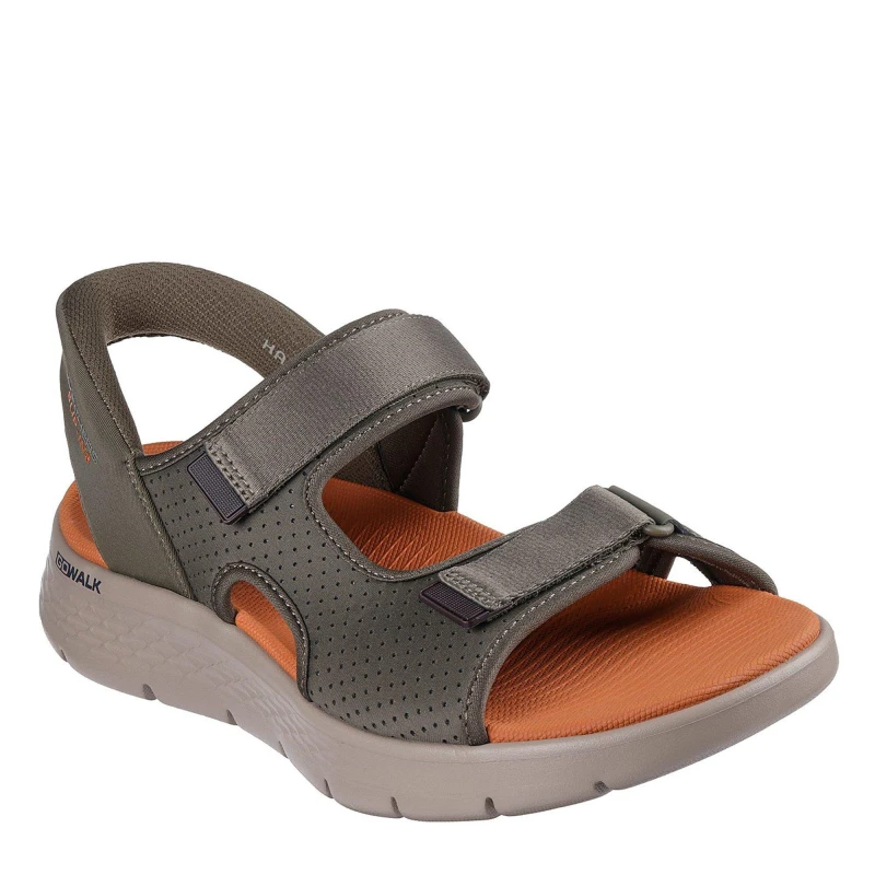 Image of Debenhams Debenhams Men GO WALK FLEX SANDAL Slip-Ins Quarter Strap Sandal Olive Size: 9 olive 9 Male 197627609447