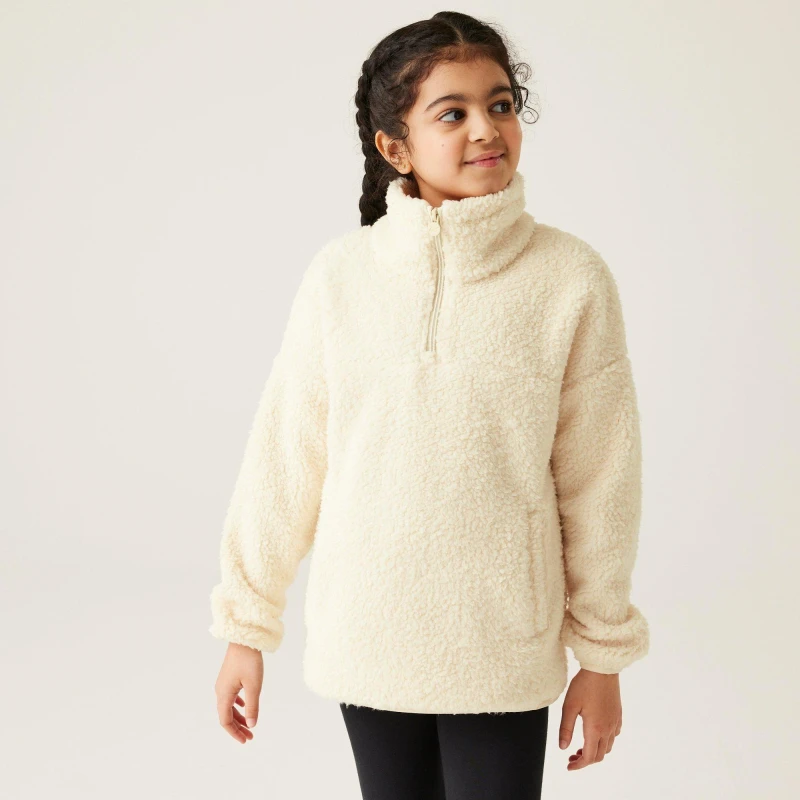Image of Regatta Kaliza Flc 1/4 Zip Fleece Tops 7-8 (S) White 44285601175