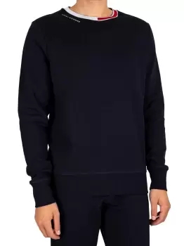 Jacquard Collar Sweatshirt