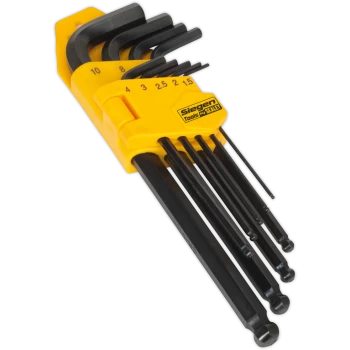 Image of Siegen 9 Piece Long Metric Ball-End Hex Key Set