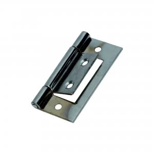 Image of Wickes Flush Hinge - Chrome 51mm Pack of 2