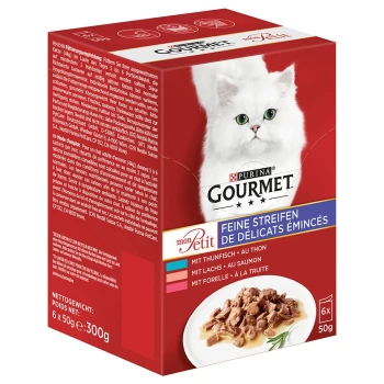 Image of Purina Gourmet Mon Petit Poultry Variety Cat Food 6 x 50g