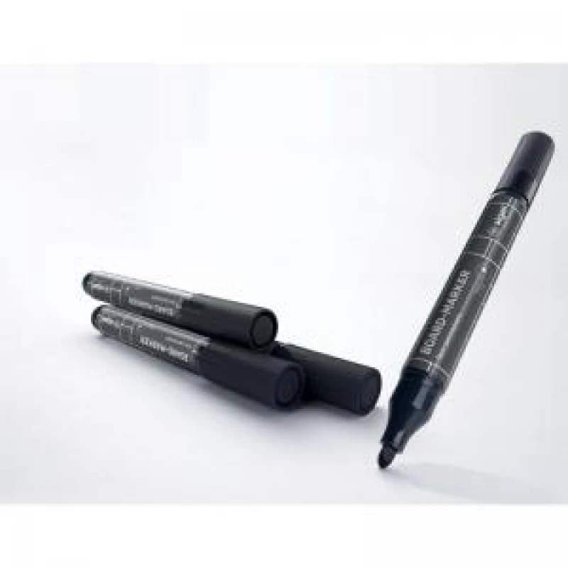 Image of SIGEL BA012 Glassboard markers - wipeable with a damp or dry cloth - Black - round nib 2 - 3mm - 4 pcs. - for white glass magnet boards, wh