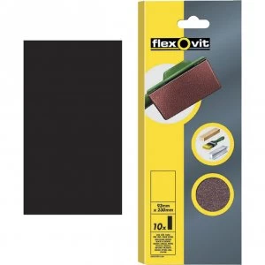 Image of Flexovit Clip On 1/3 Sanding Sheets 93mm x 230mm Coarse Pack of 10