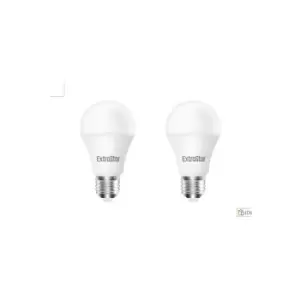 image of 12W LED A60 Ball Bulb E27 Warm White 3000K (Pack of 2)