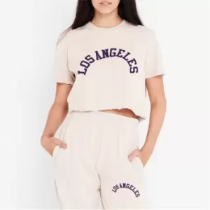 Image of Fabric City Crop T Shirt Ladies - Cream