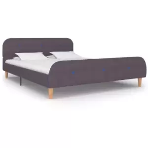 Image of Bed Frame Taupe Fabric 135x190cm 4FT6 Double vidaXL - Taupe