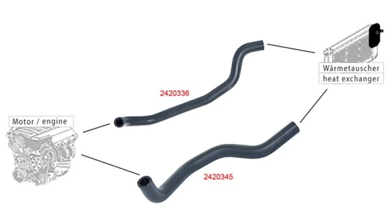 Image of Radiator hose METZGER 2420336