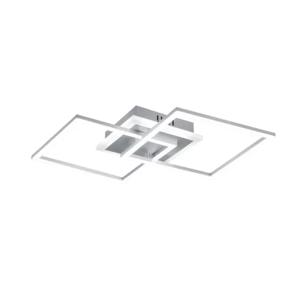 Image of Venida Modern 57cm LED Square Semi Flush Light Titanium 3000K
