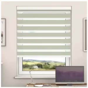 Image of Newedgeblinds - Day And Night Zebra Roller Blind with Cassette(Vanilla, 105cm x 220cm)