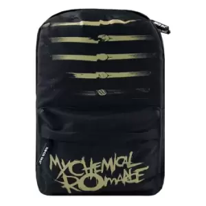 image of Rock Sax Parade My Chemical Romance Backpack (black/Gold)