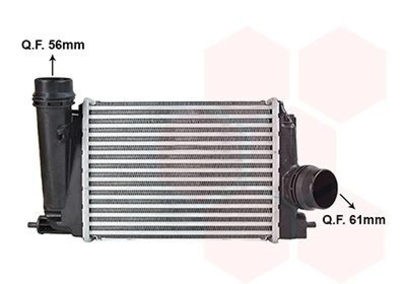Image of VAN WEZEL Intercooler VAN WEZEL 13014721