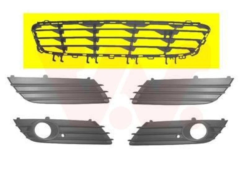 Image of VAN WEZEL Bumper grill VAN WEZEL 3745590