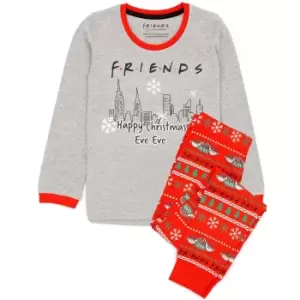Image of Friends Boys Christmas Pyjama Set (13-14 Years) (Grey/Red)
