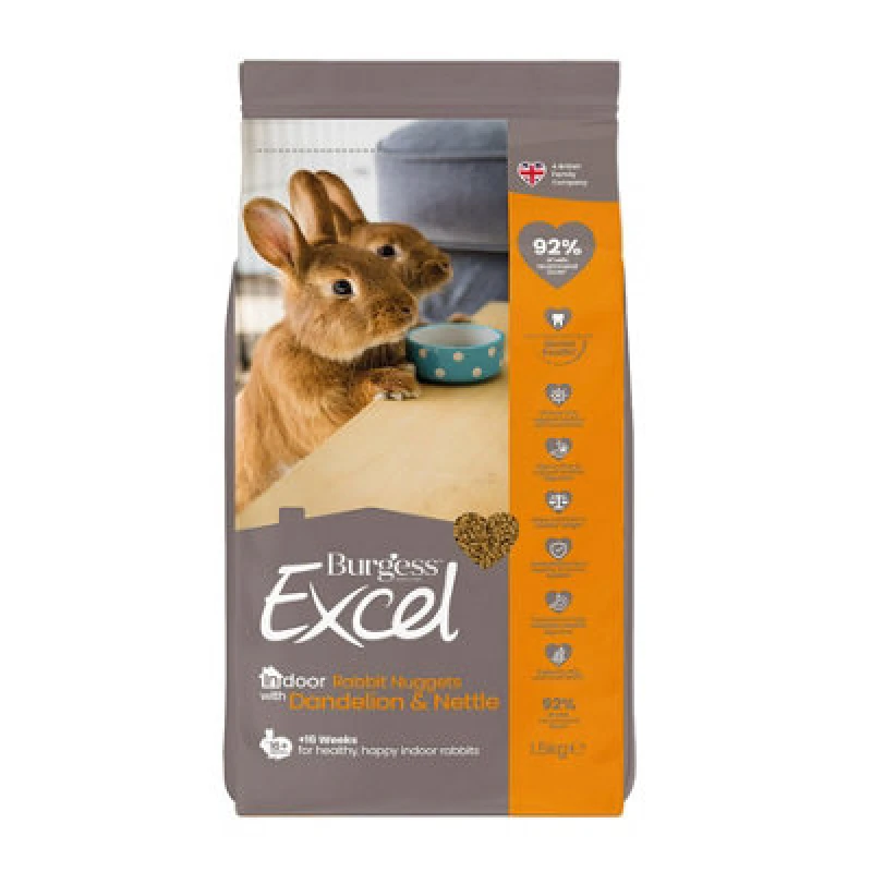 Image of Burgess Excel Indoor Rabbit Nuggets, 1.5kg